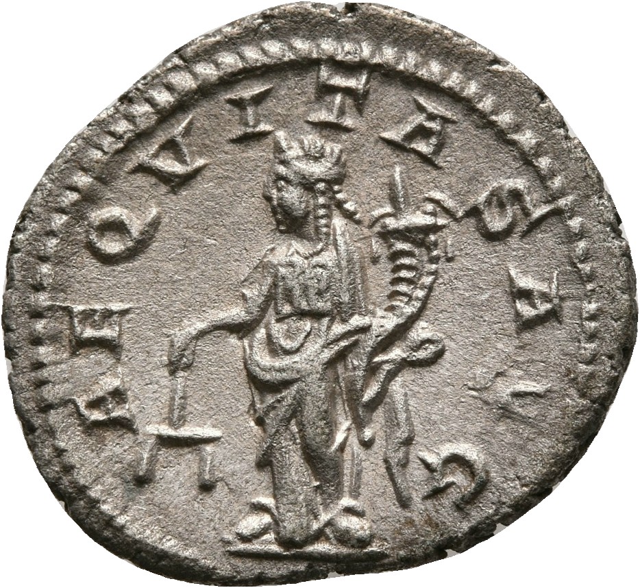 RIC IV Severus Alexander 127d Severus Alexander reverse, Aequitas, draped, standing left, holding scales in right hand and...