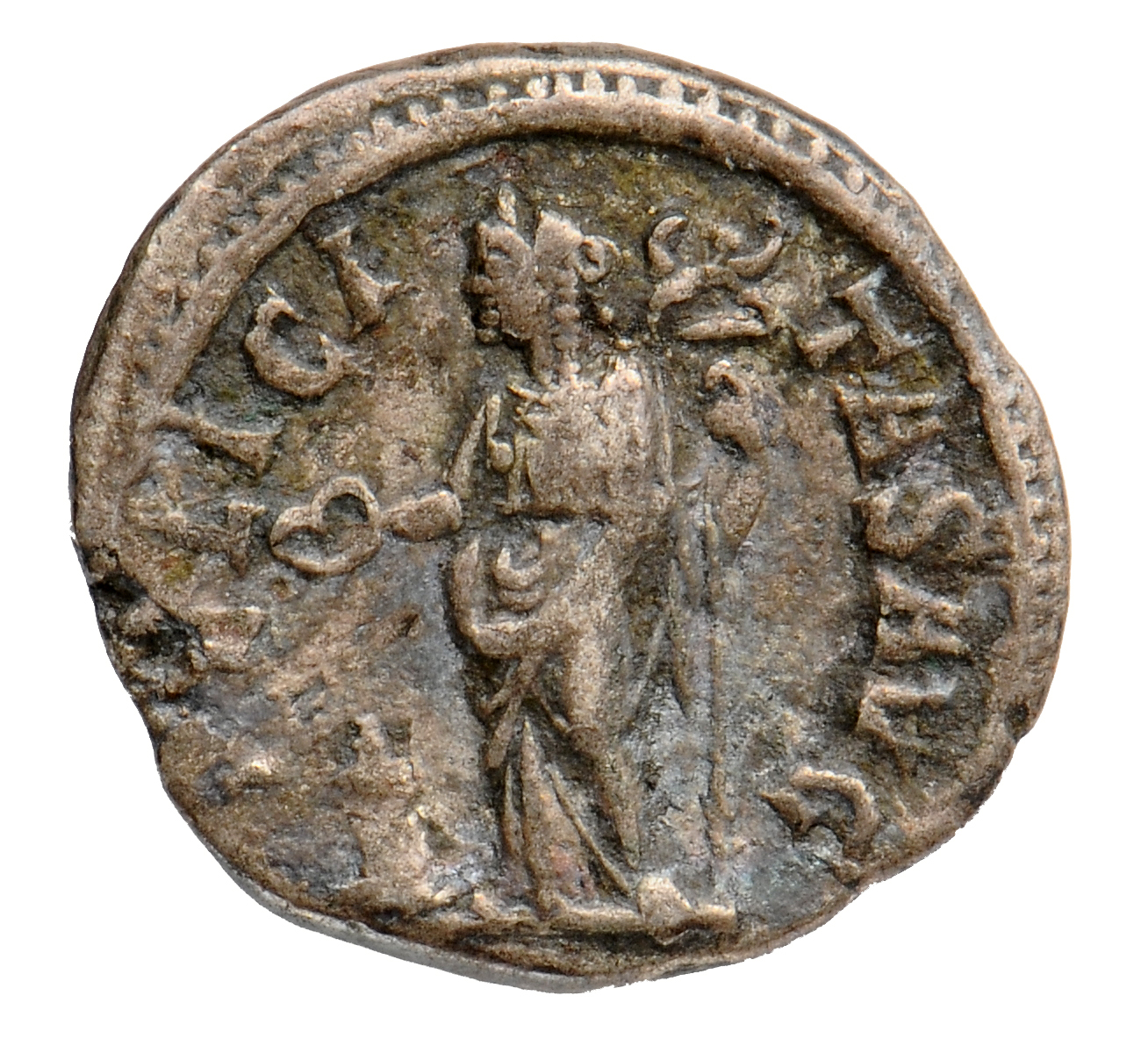 RIC IV Severus Alexander 137 Severus Alexander reverse, Felicitas, draped, standing left, sacrifing out of patera in right...