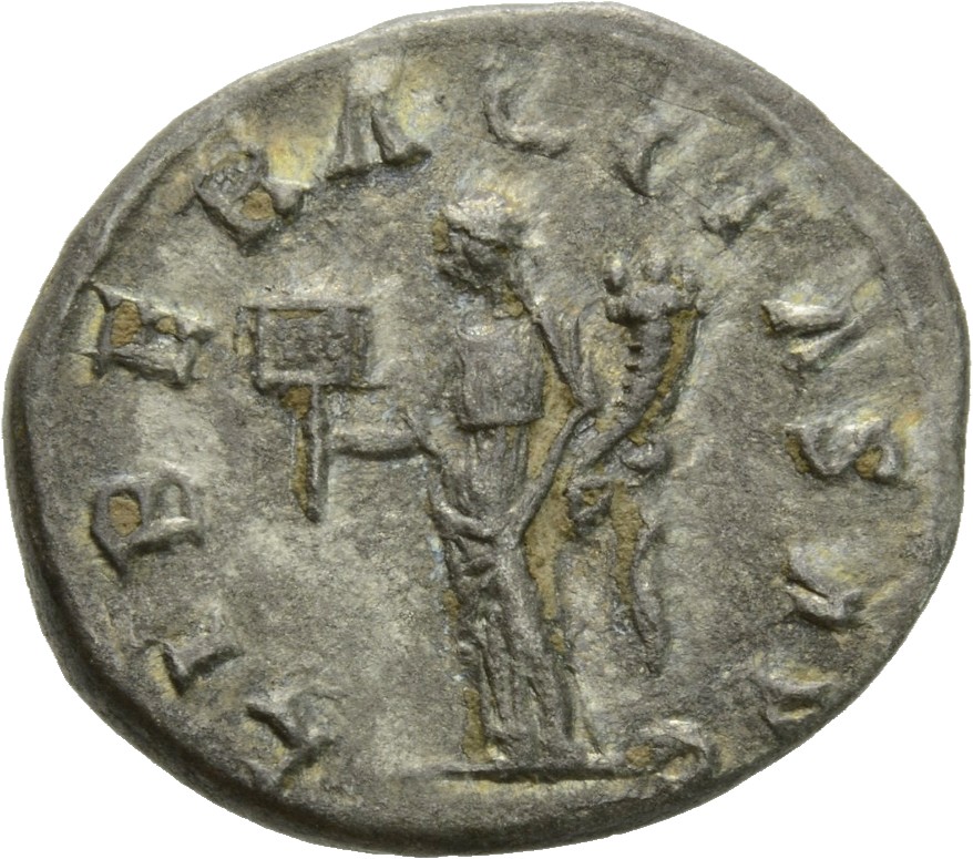 RIC IV Severus Alexander 148c Severus Alexander reverse, Liberalitas, draped, standing left, holding abacus in right hand ...