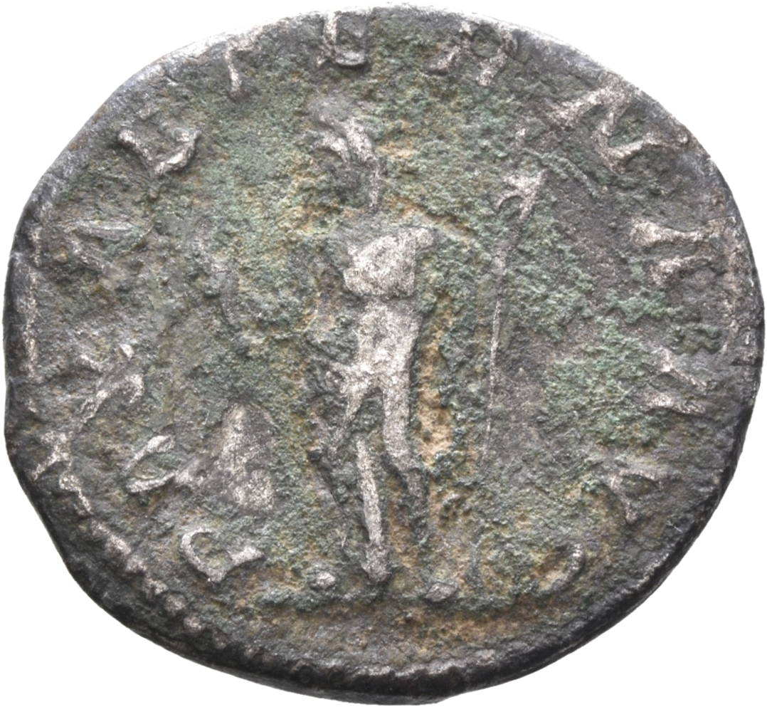 RIC IV Severus Alexander 168 Severus Alexander reverse, Pax, draped, running left, holding olive-branch in right hand and ...