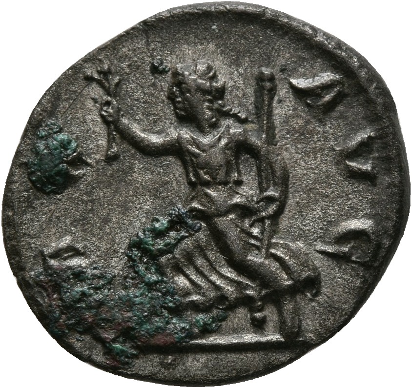 RIC IV Severus Alexander 168 Severus Alexander reverse — Pax, draped, running left, holding olive-branch in right hand and...