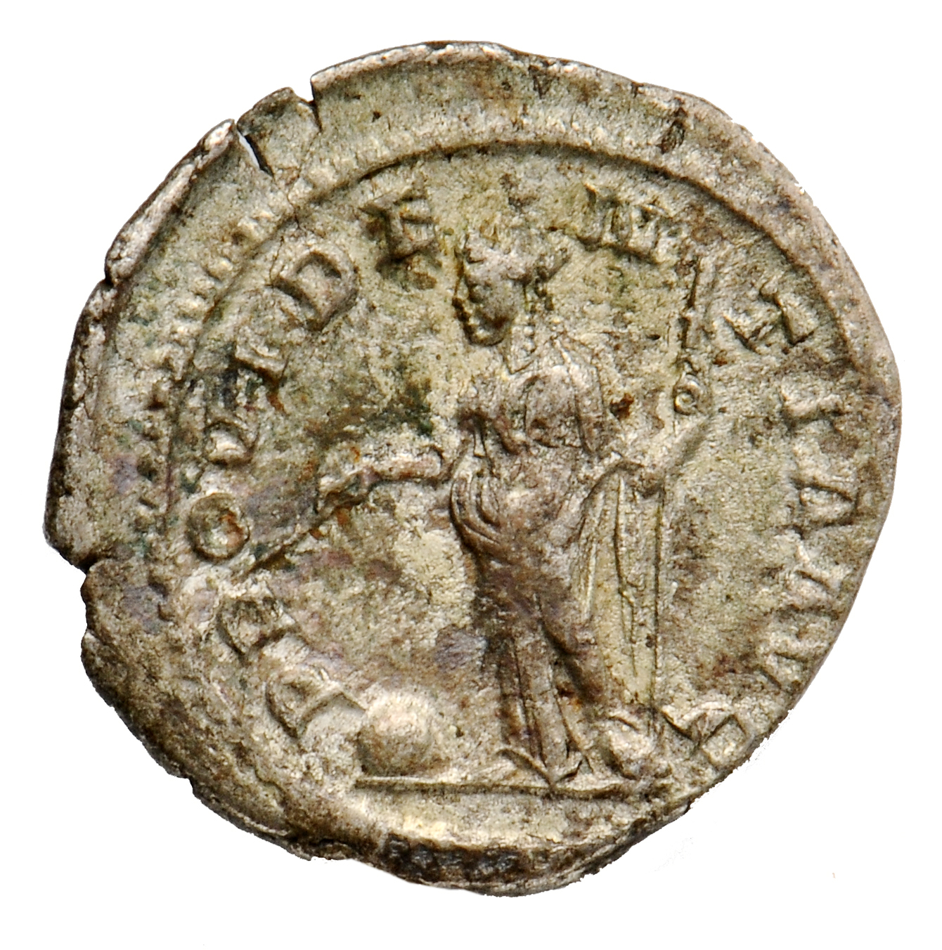 RIC IV Severus Alexander 173 Severus Alexander reverse — Providentia, draped, standing left, holding wand in right hand an...