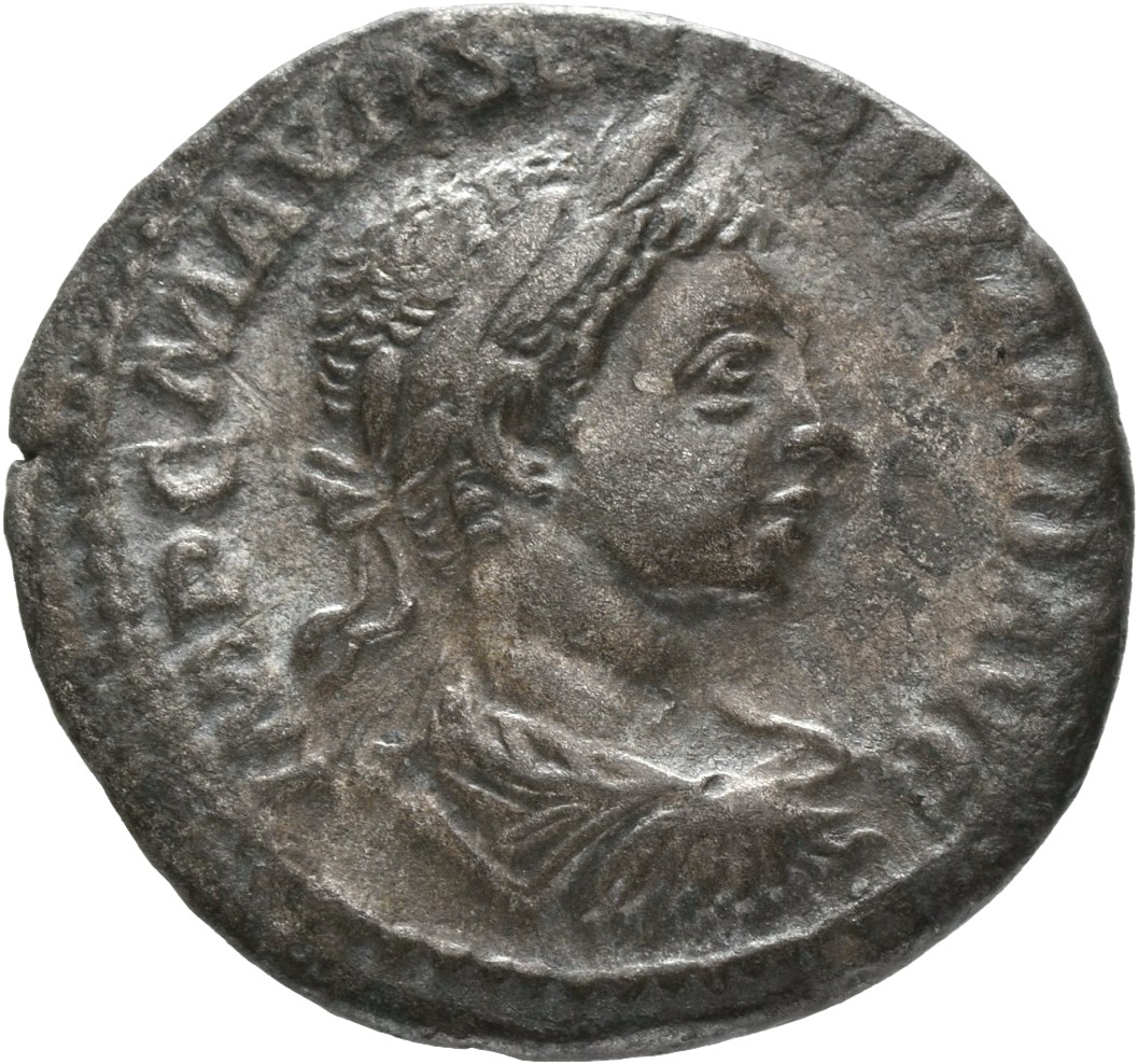 RIC IV Severus Alexander 176 Severus Alexander obverse, Bust of Severus Alexander, laureate, draped, right