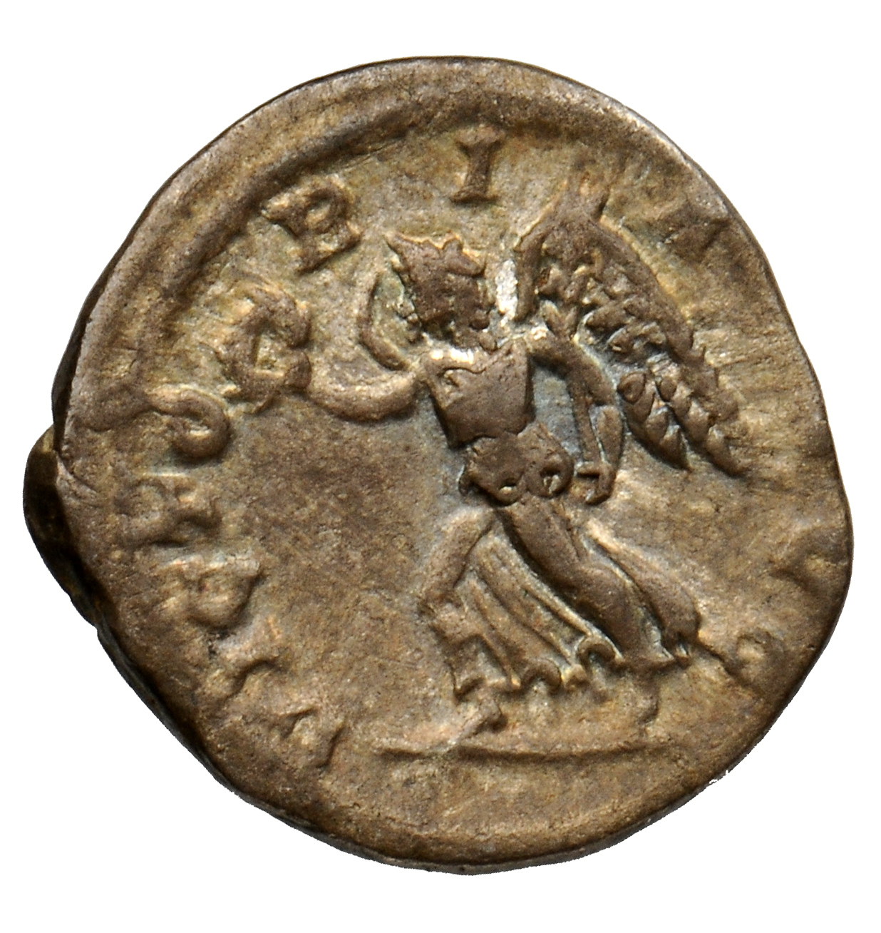 RIC IV Severus Alexander 180a Severus Alexander reverse, Victory, draped, winged, running left, holding wreath in right ha...