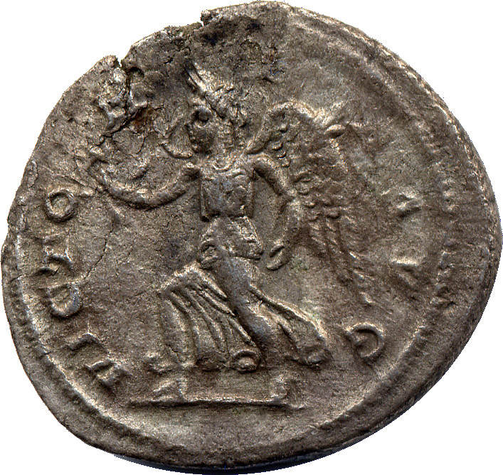 RIC IV Severus Alexander 180c Severus Alexander reverse — Victory, draped, winged, running left, holding wreath in right h...