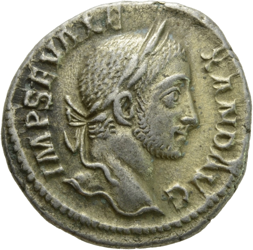 RIC IV Severus Alexander 219a Severus Alexander obverse, Head of Severus Alexander, laureate, right