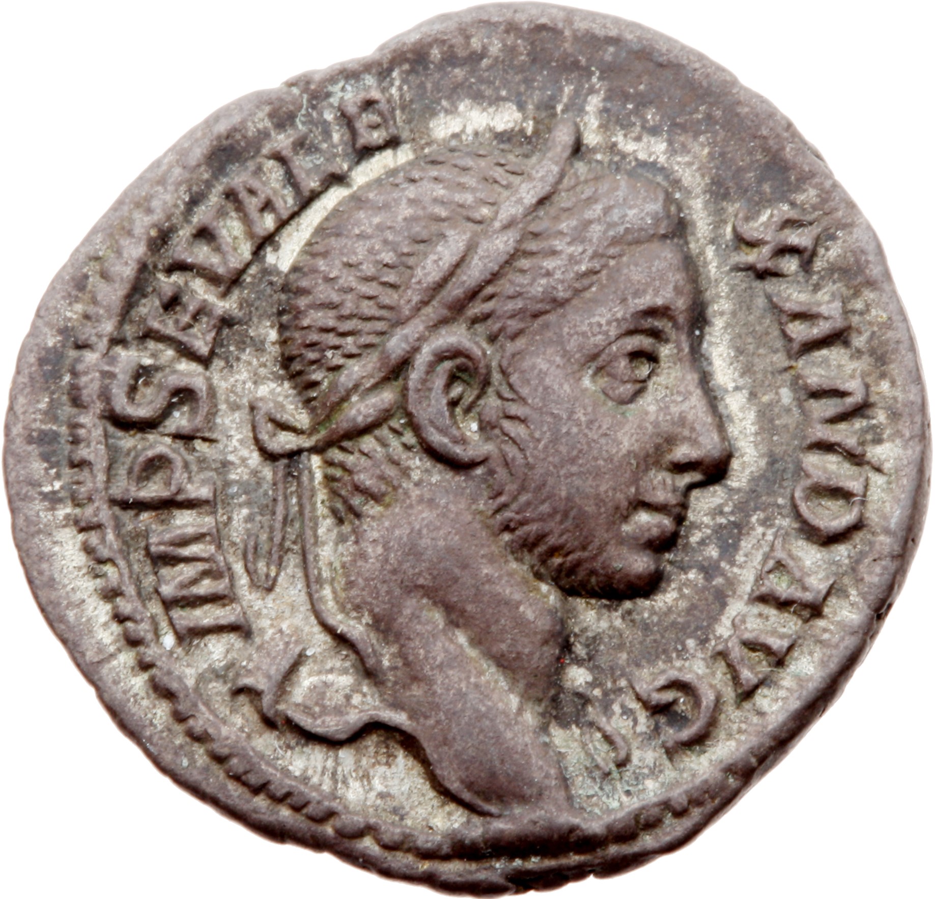 RIC IV Severus Alexander 224 Severus Alexander obverse, Head of Severus Alexander, larueate, right