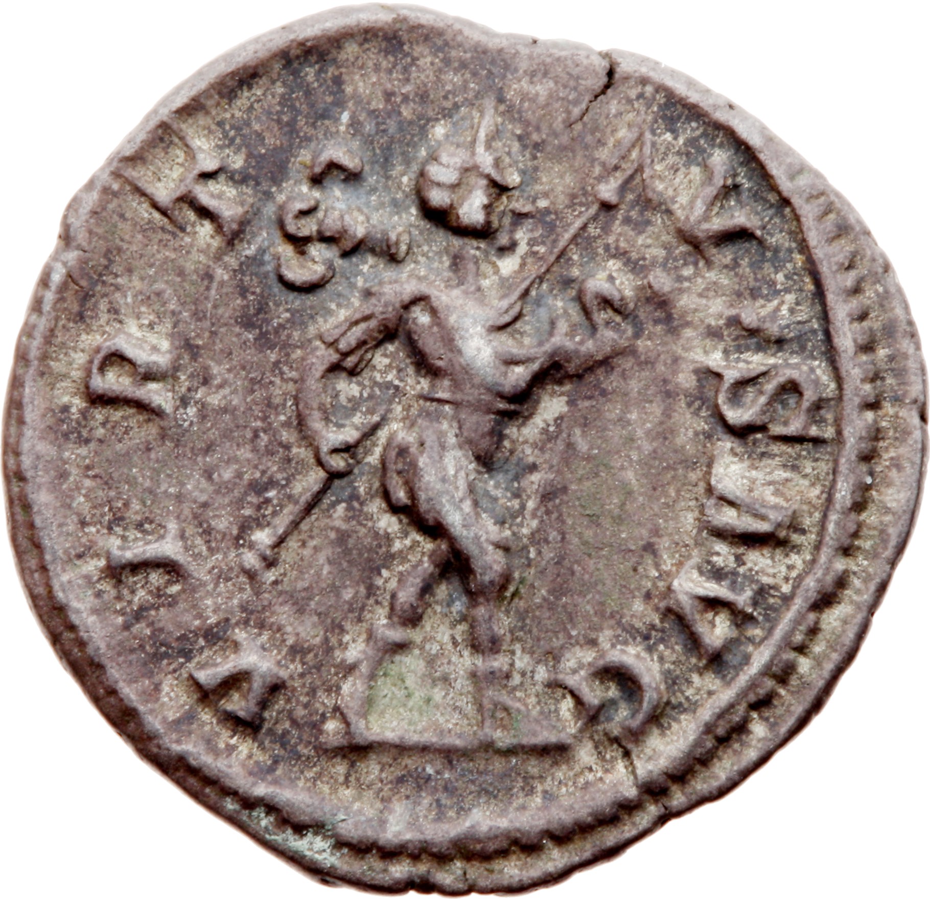 RIC IV Severus Alexander 224 Severus Alexander reverse, Severus Alexander (dressed as Romulus?), bare-headed, walking righ...