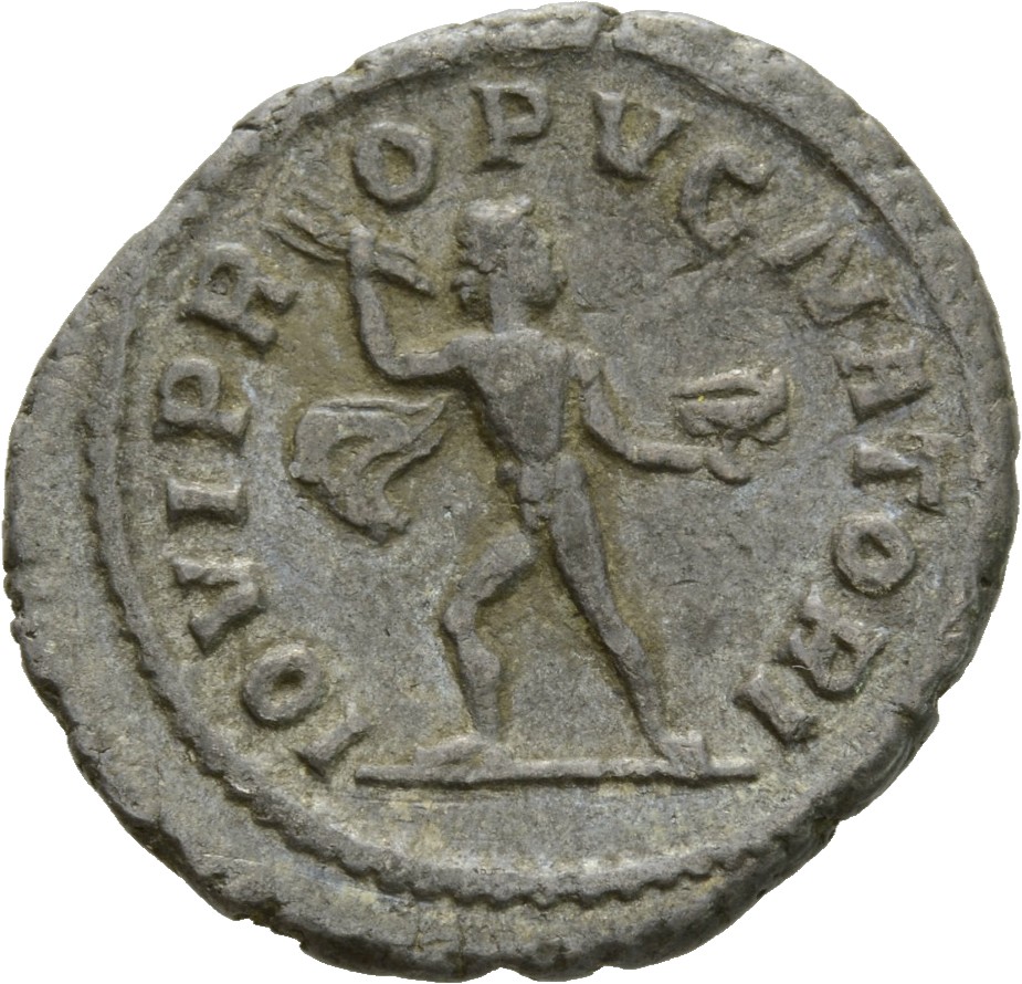 RIC IV Severus Alexander 238 Severus Alexander reverse, Jupiter, walking left, holding thunderbolt in right hand and eagle...