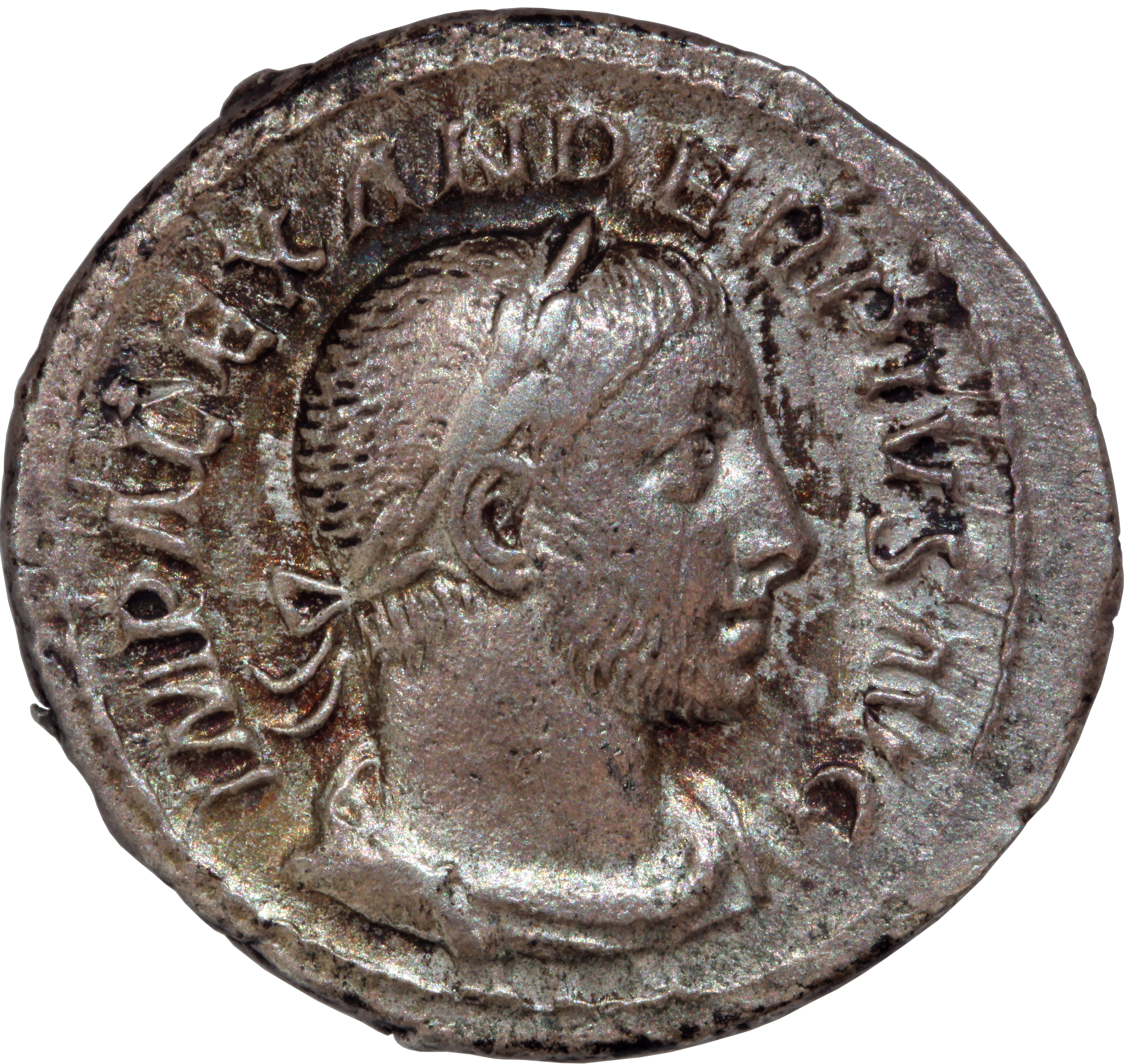 RIC IV Severus Alexander 239 Severus Alexander obverse, Bust of Severus Alexander, laureate, draped, right