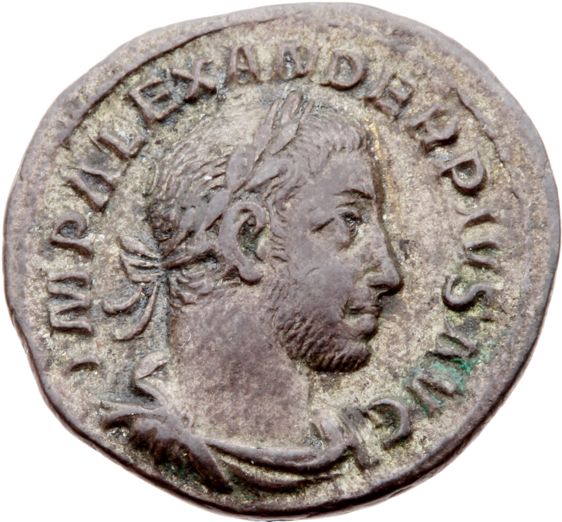 RIC IV Severus Alexander 254d Severus Alexander obverse, Bust of Severus Alexander, laureate, draped, cuirassed, right
