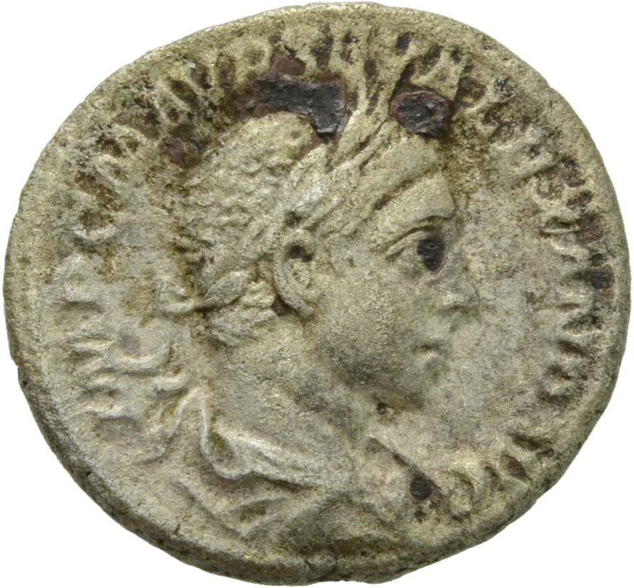 RIC IV Severus Alexander 27 Severus Alexander obverse, Bust of Severus Alexander, laureate, draped, right