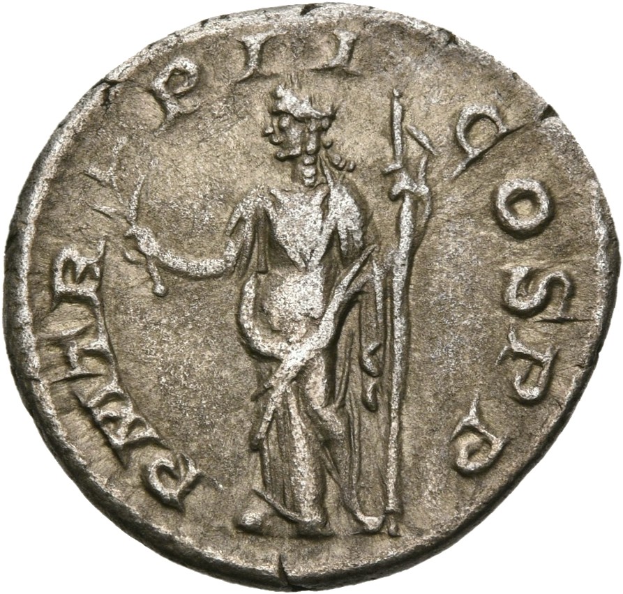 RIC IV Severus Alexander 27 Severus Alexander reverse, Pax, draped, standing left, holding olive branch in right hand and ...