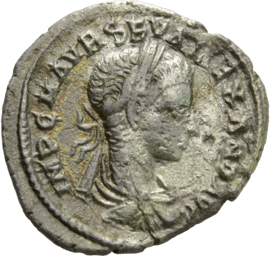 RIC IV Severus Alexander 275d Severus Alexander obverse, Bust of Severus Alexander, laureate, draped, cuirassed, right