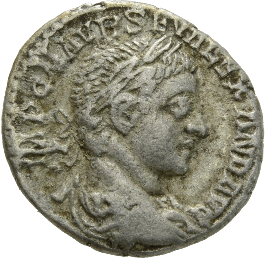 RIC IV Severus Alexander 301 Severus Alexander obverse, Bust of Severus Alexander, laureate, draped, right