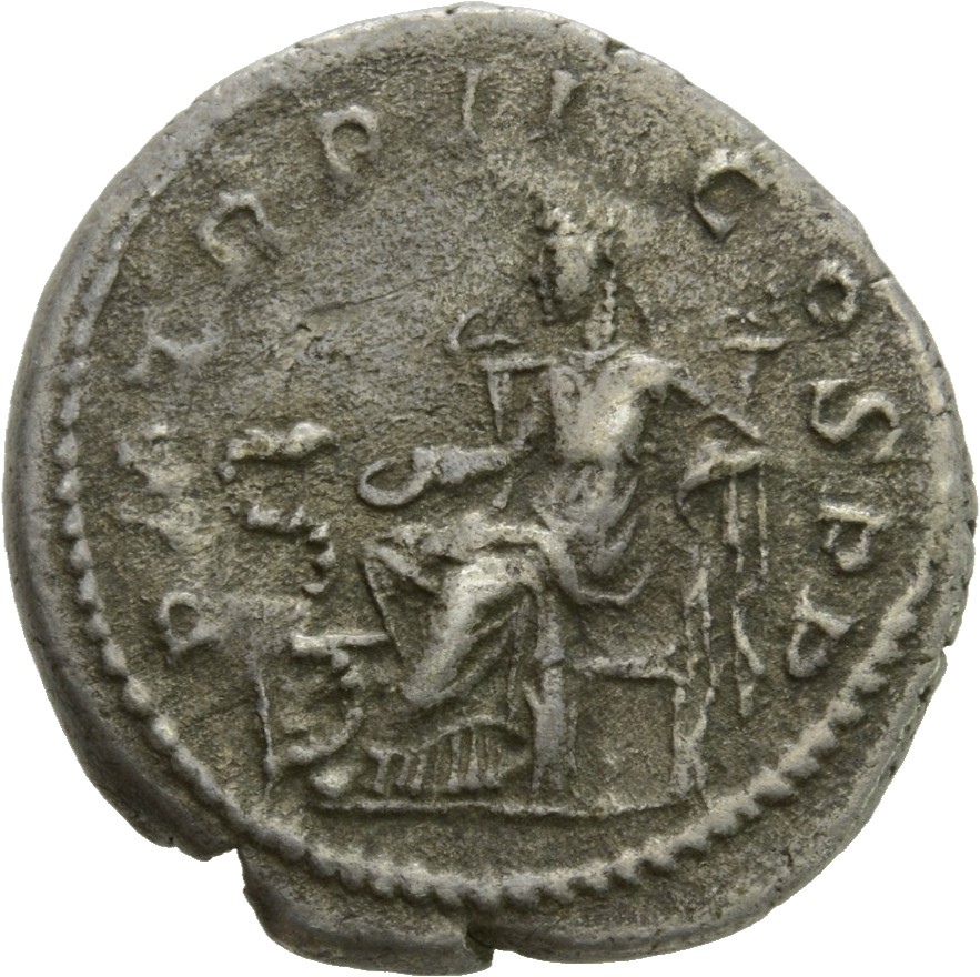 RIC IV Severus Alexander 32 Severus Alexander reverse, Salus, draped, seated left on throne, feeding out of patera in righ...