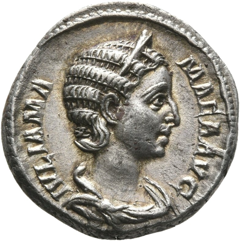 RIC IV Severus Alexander 332 Severus Alexander obverse, Bust of Julia Mamaea, diademed, draped, right