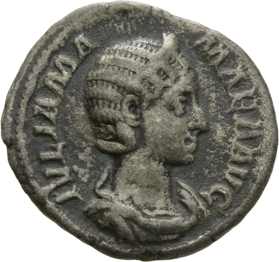 RIC IV Severus Alexander 338 Severus Alexander obverse, Bust of Julia Mamaea, diademed, draped, right
