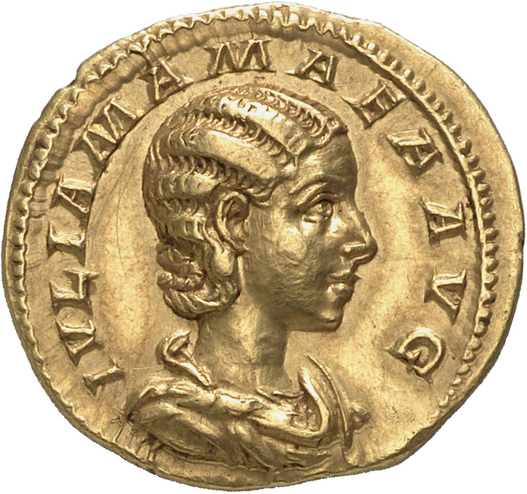RIC IV Severus Alexander 342 Severus Alexander obverse, Bust of Julia Mamaea, draped, right