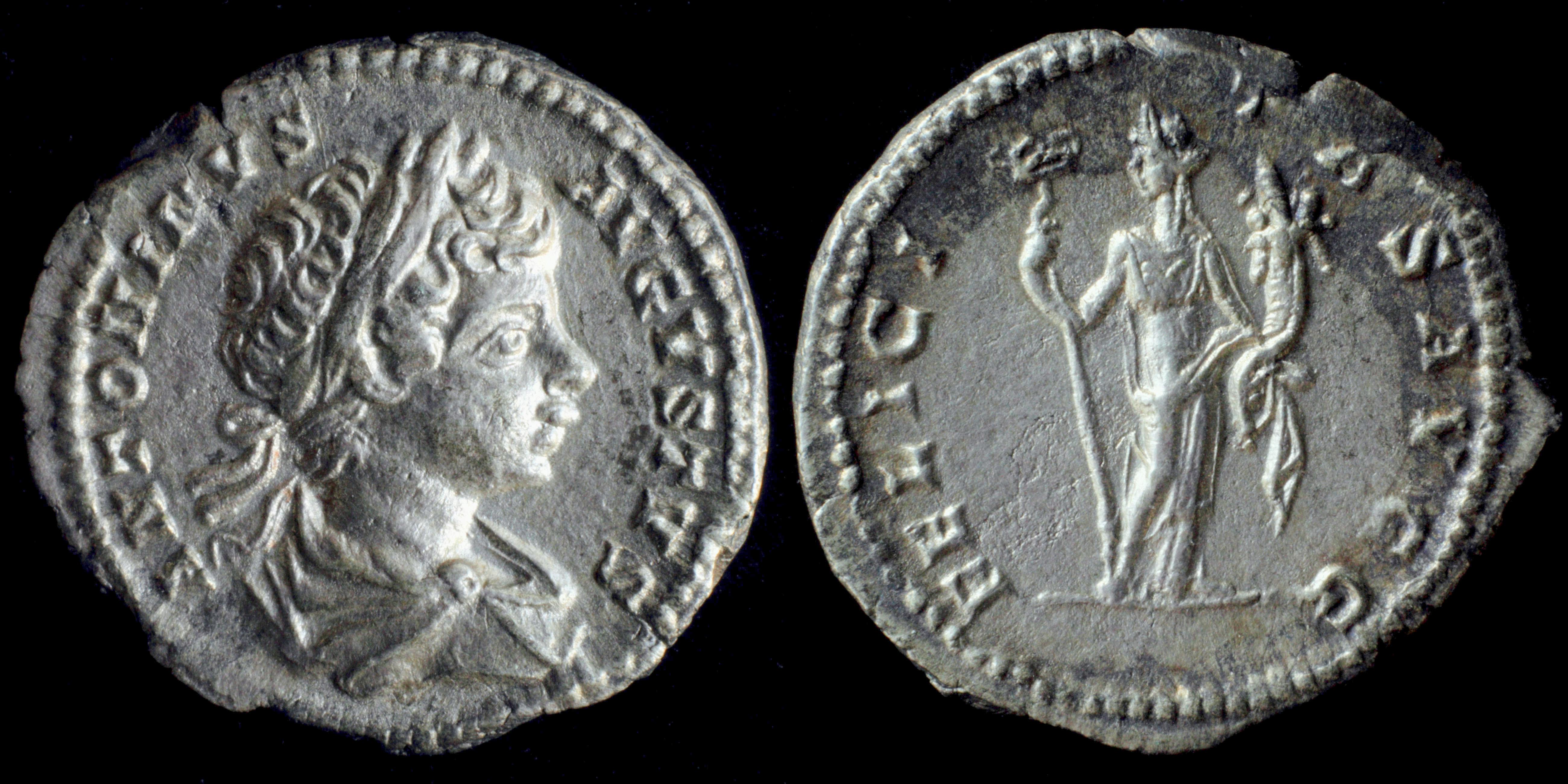 RIC IV Severus Alexander 35 Severus Alexander obverse, Bust of Severus Alexander, laureate, draped, right
