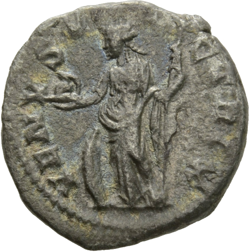 RIC IV Severus Alexander 358 Severus Alexander reverse, Venus, draped, standing left, holding helmet in right hand and sce...