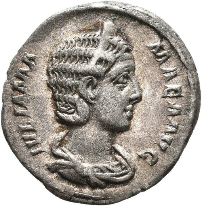 RIC IV Severus Alexander 360 Severus Alexander obverse, Bust of Julia Mamaea, diademed, right