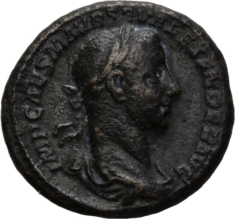 RIC IV Severus Alexander 445c Severus Alexander obverse, Bust of Severus Alexander, laureate, draped, right