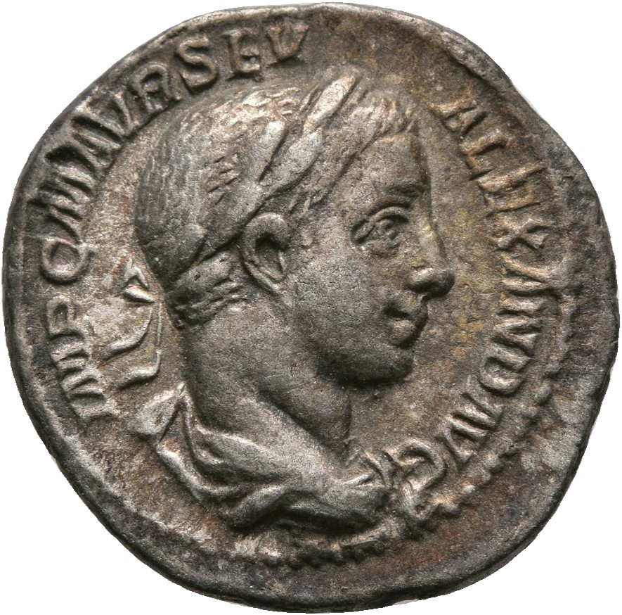 RIC IV Severus Alexander 44c Severus Alexander obverse, Bust of Severus Alexander, laureate, draped, right