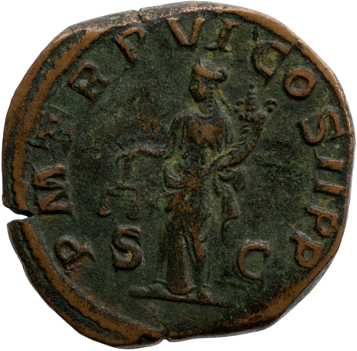 RIC IV Severus Alexander 459 Severus Alexander reverse, Aequitas, draped, standing left, holding scales in right hand and ...