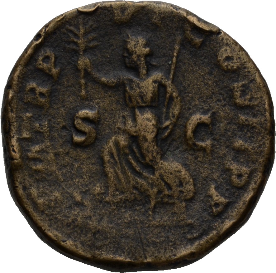RIC IV Severus Alexander 465c Severus Alexander reverse, Pax, draped, running left, holding olive-branch in right hand and...