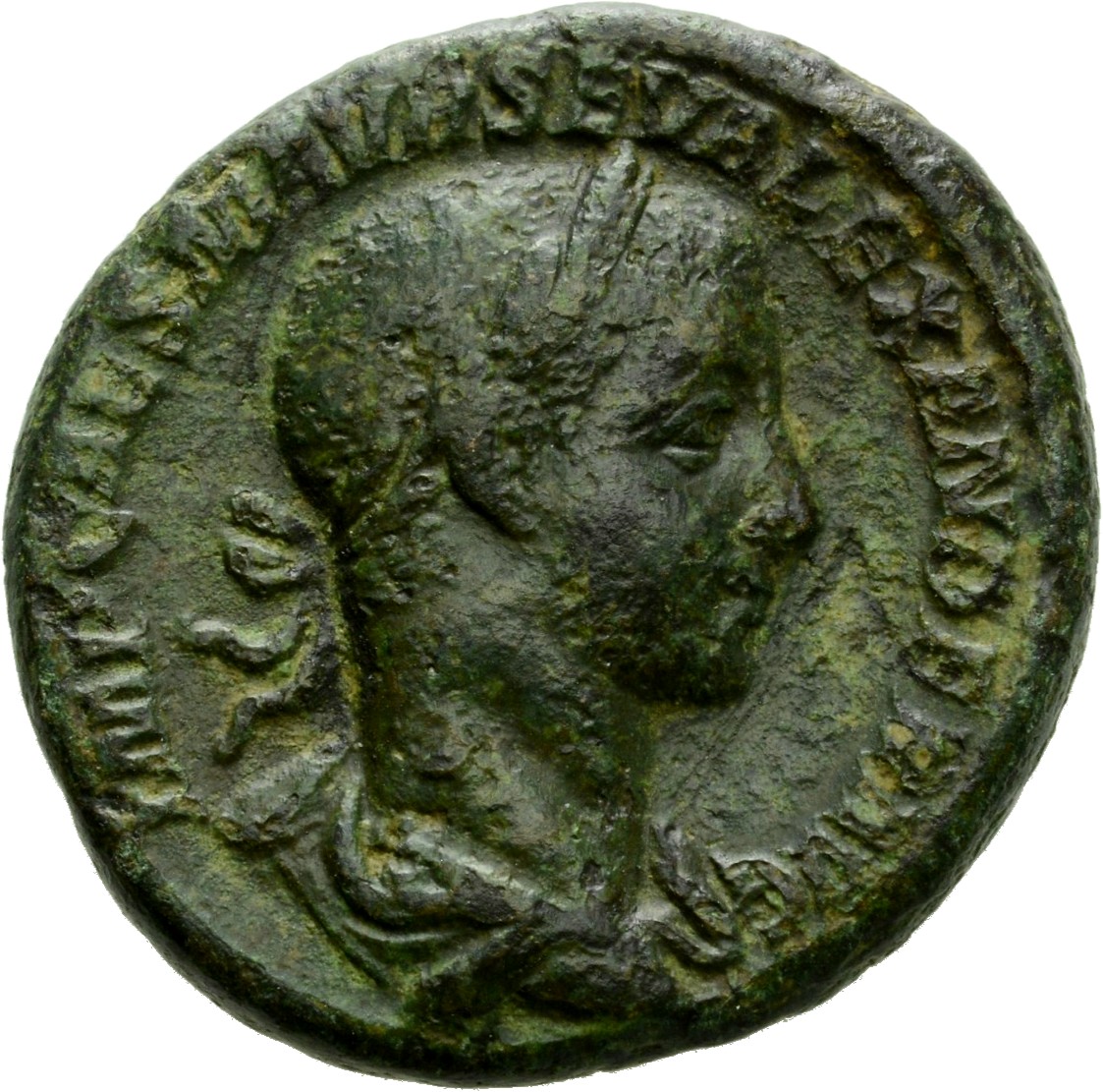 RIC IV Severus Alexander 470 Severus Alexander obverse, Bust of Severus Alexander, laureate, draped, right