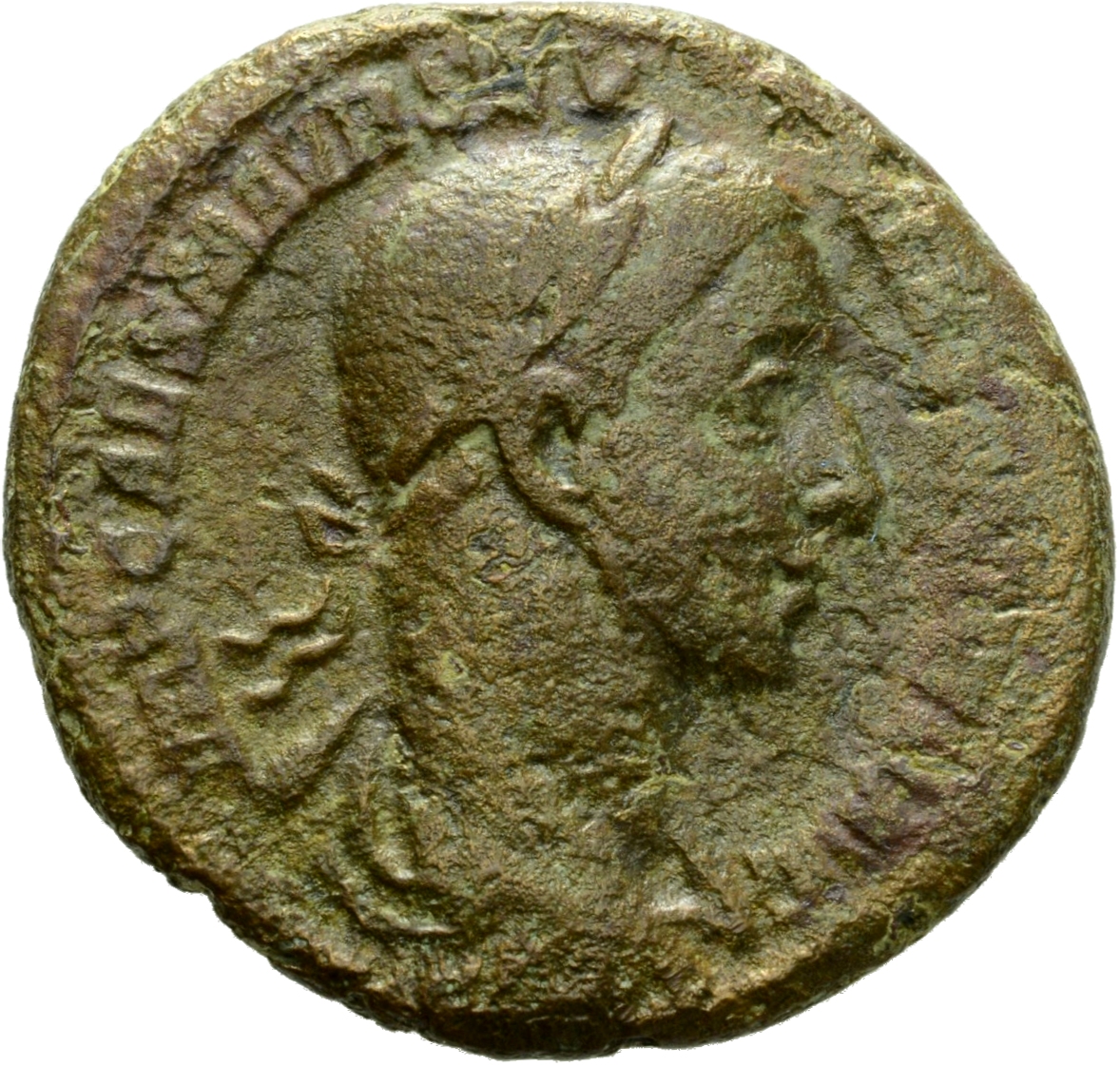 RIC IV Severus Alexander 480 Severus Alexander obverse, Bust of Severus Alexander, laureate, draped, right