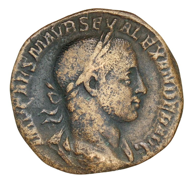RIC IV Severus Alexander 481 Severus Alexander obverse, Bust of Severus Alexander, laureate, draped, right