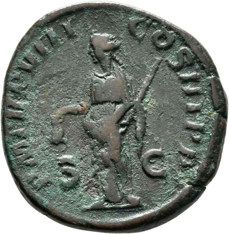 RIC IV Severus Alexander 492b Severus Alexander reverse, Libertas, draped, standing left, holding pileus in right hand and...