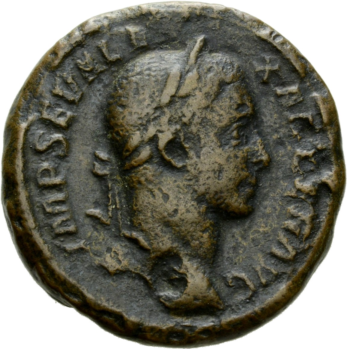 RIC IV Severus Alexander 506a Severus Alexander obverse, Head of Severus Alexander, laureate, right