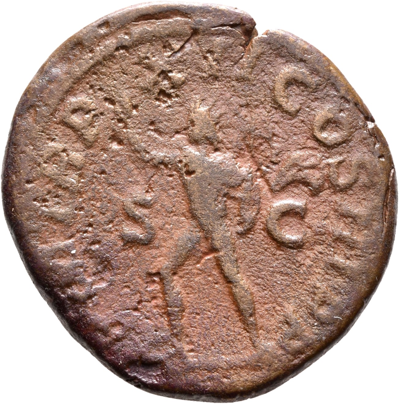 RIC IV Severus Alexander 531d Severus Alexander reverse, Sol, radiate, walking left, holding whip in right hand