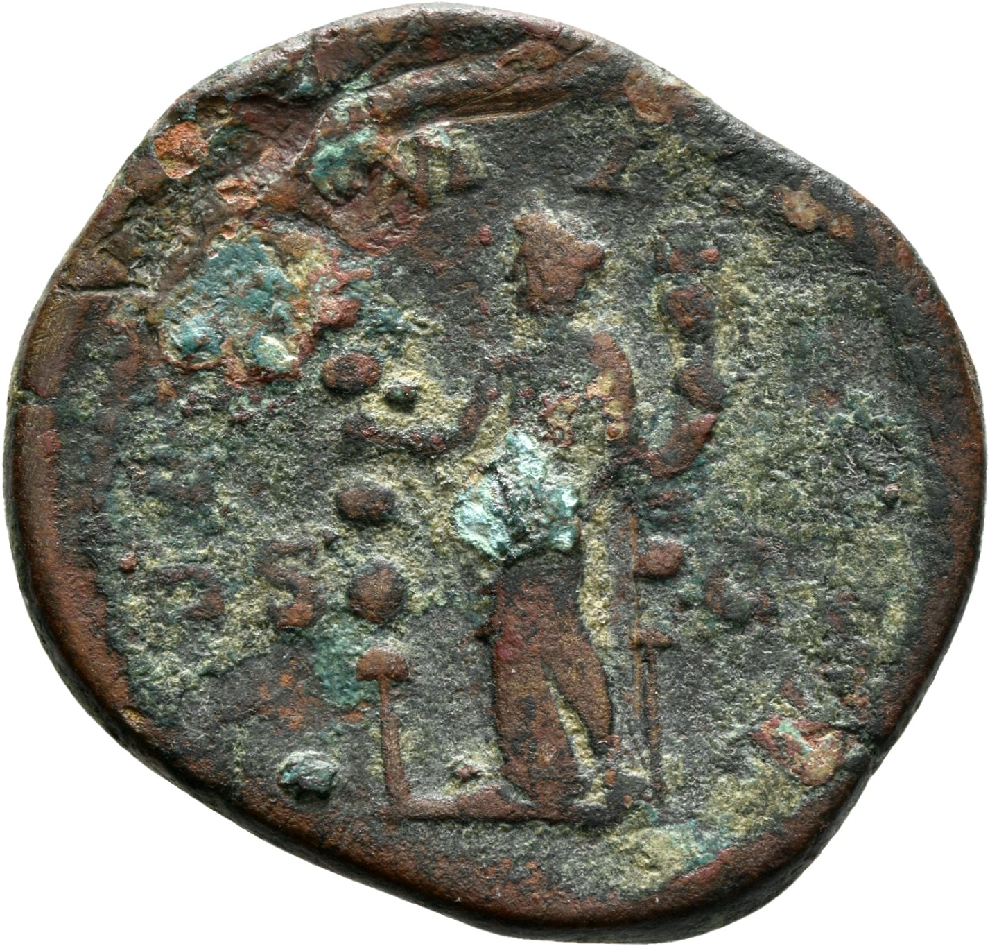 RIC IV Severus Alexander 552c Severus Alexander reverse, Fides, draped, standing left, holding two standards