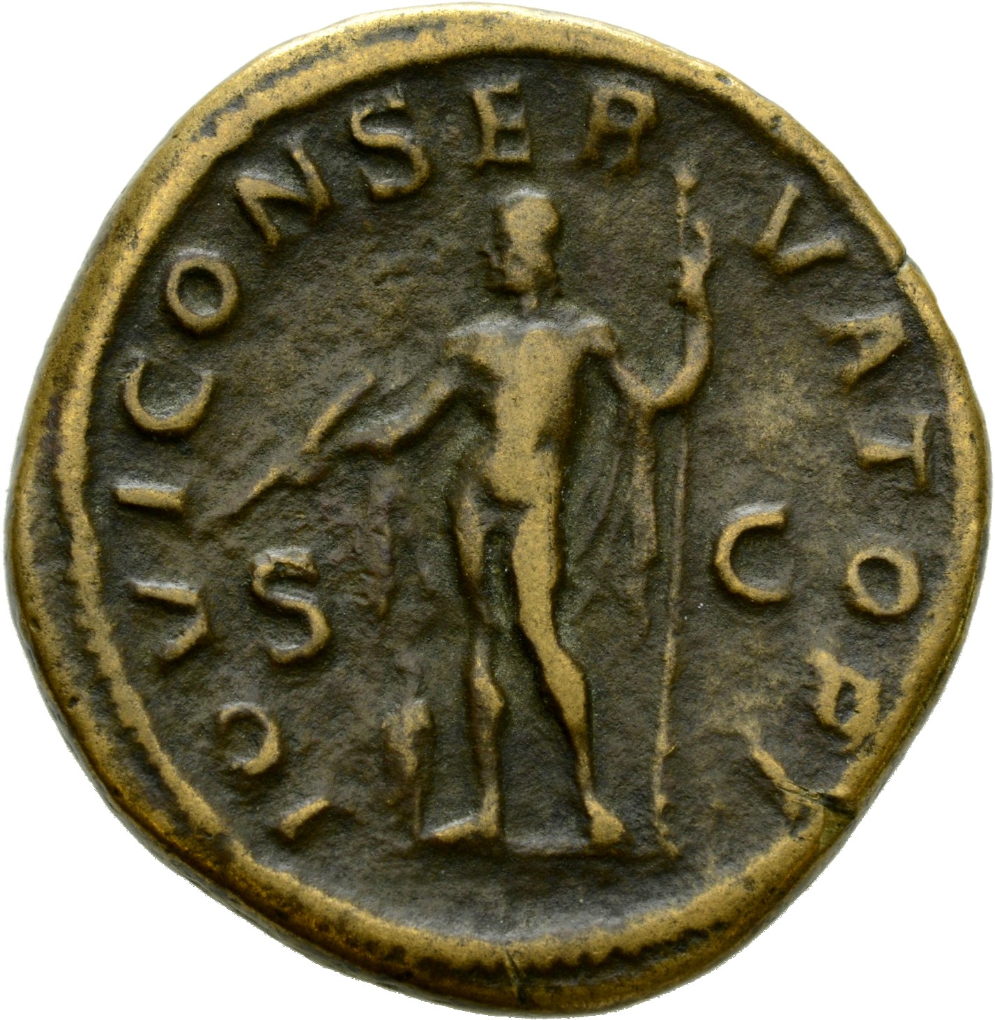 RIC IV Severus Alexander 558 Severus Alexander reverse, Jupiter, standing left, holding thunderbolt in right hand and scep...