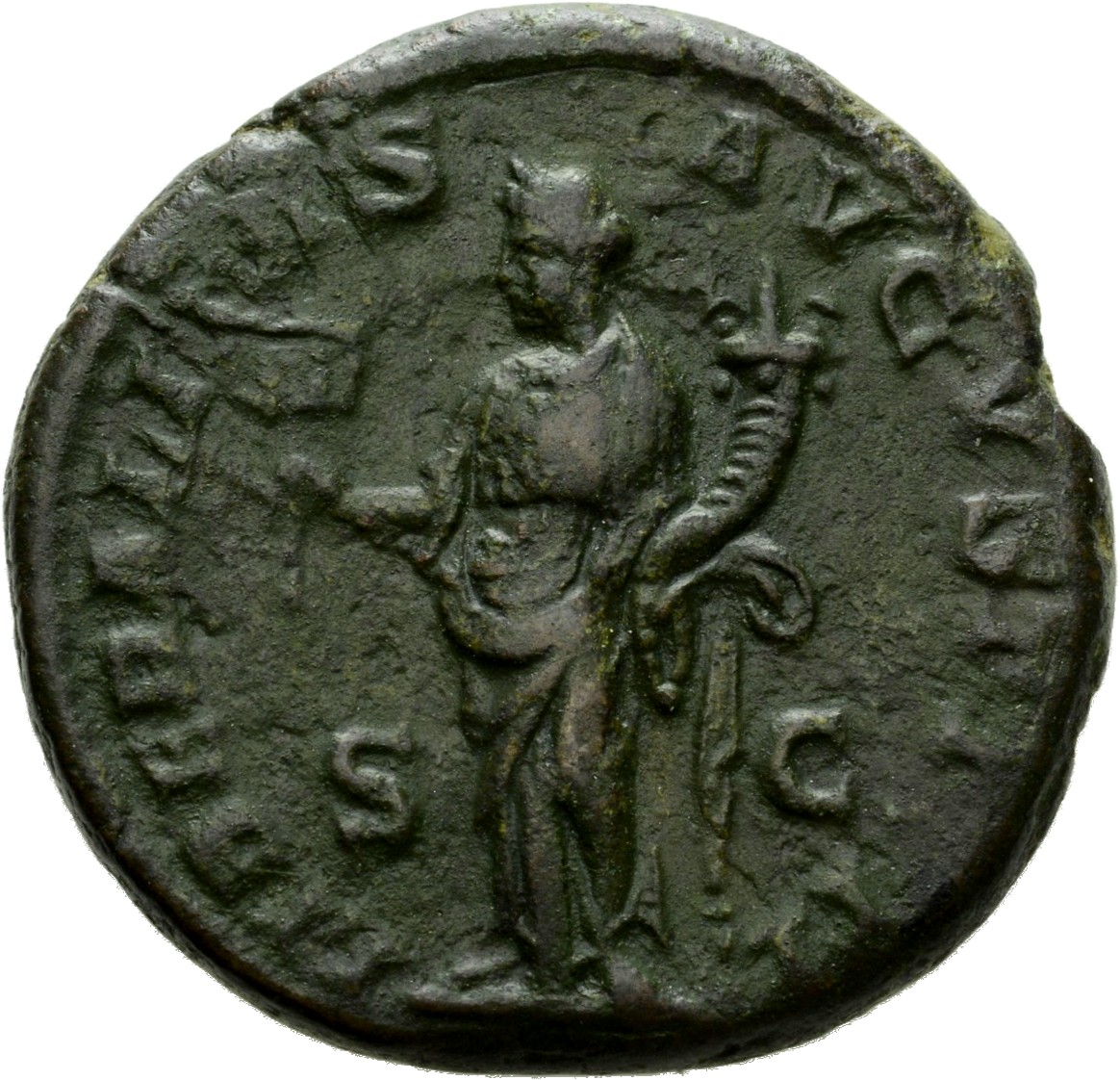 RIC IV Severus Alexander 569 Severus Alexander reverse, Liberalitas, draped, standing left, holding abacus in right hand a...