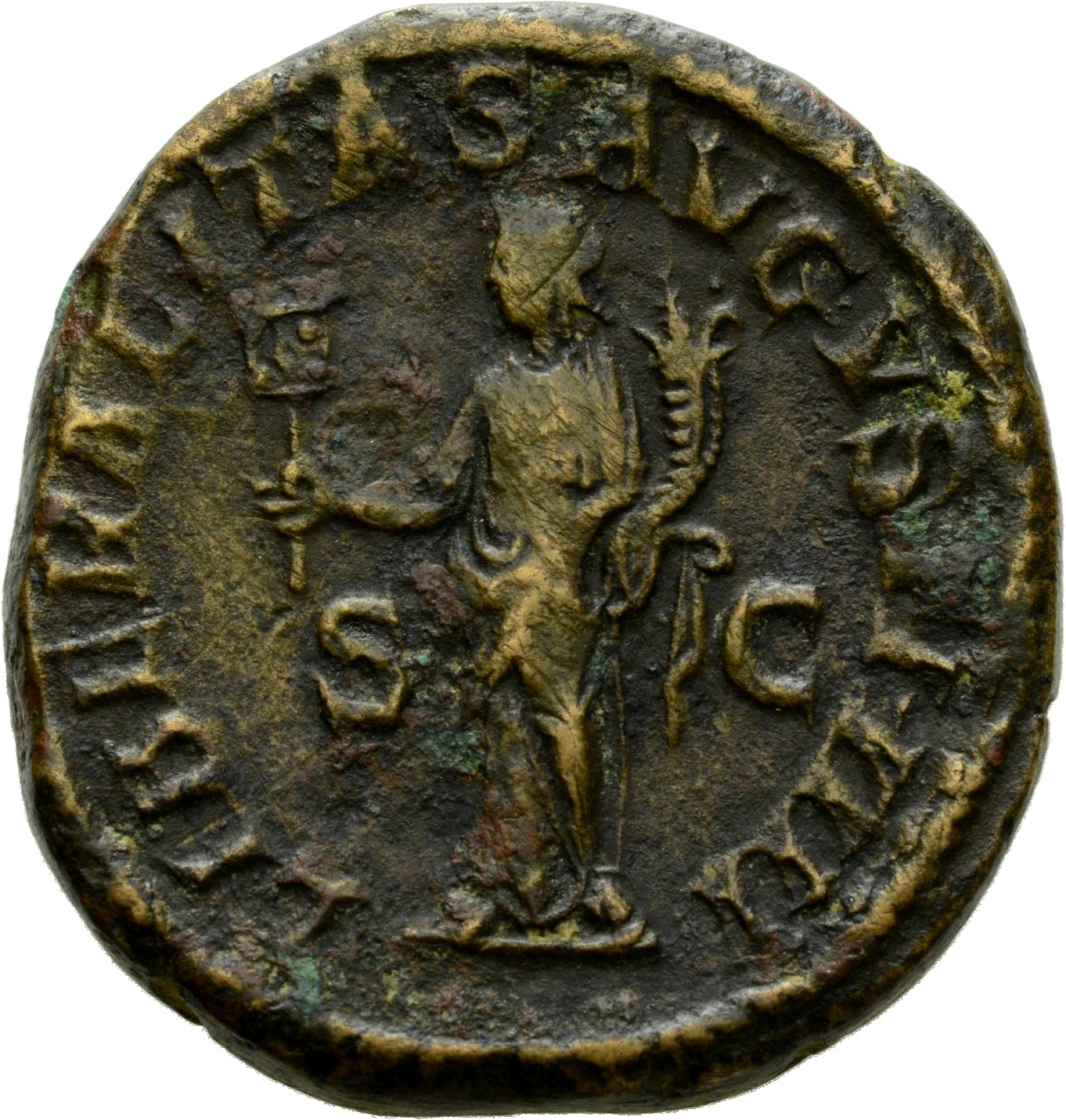 RIC IV Severus Alexander 575 Severus Alexander reverse, Liberalitas, draped, standing left, holding abacus in right hand a...