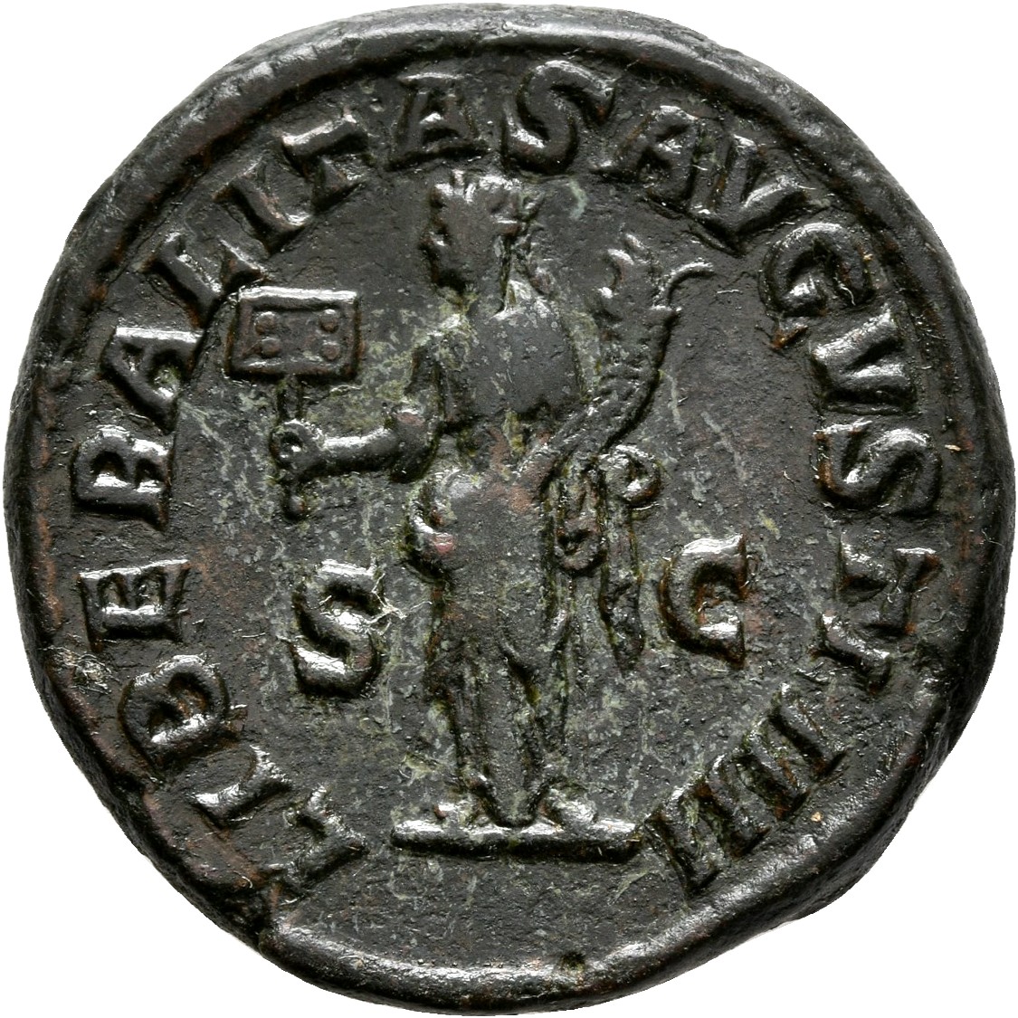 RIC IV Severus Alexander 577 Severus Alexander reverse, Liberalitas, draped, standing left, holding abacus in right hand a...