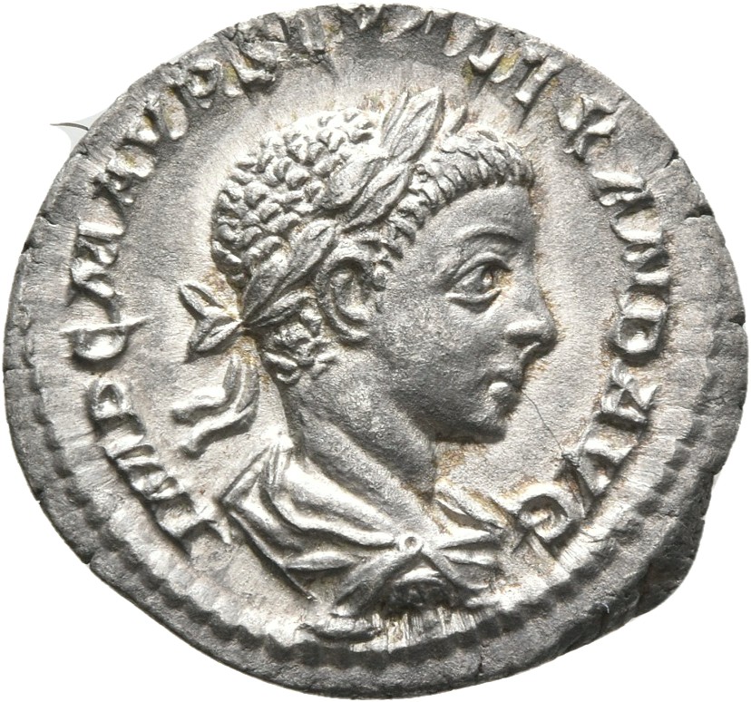 RIC IV Severus Alexander 5c Severus Alexander obverse, Bust of Severus Alexander, laureate, draped, right