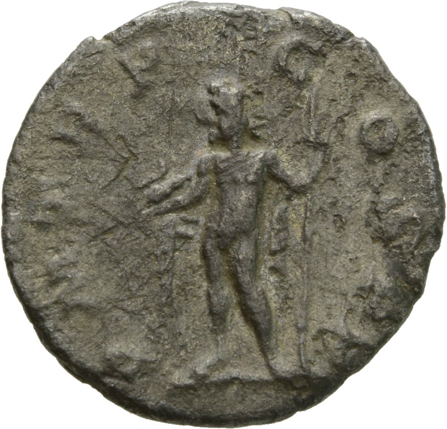 RIC IV Severus Alexander 5d Severus Alexander reverse, Jupiter, cloak behind and over right arm, standing left, holding th...