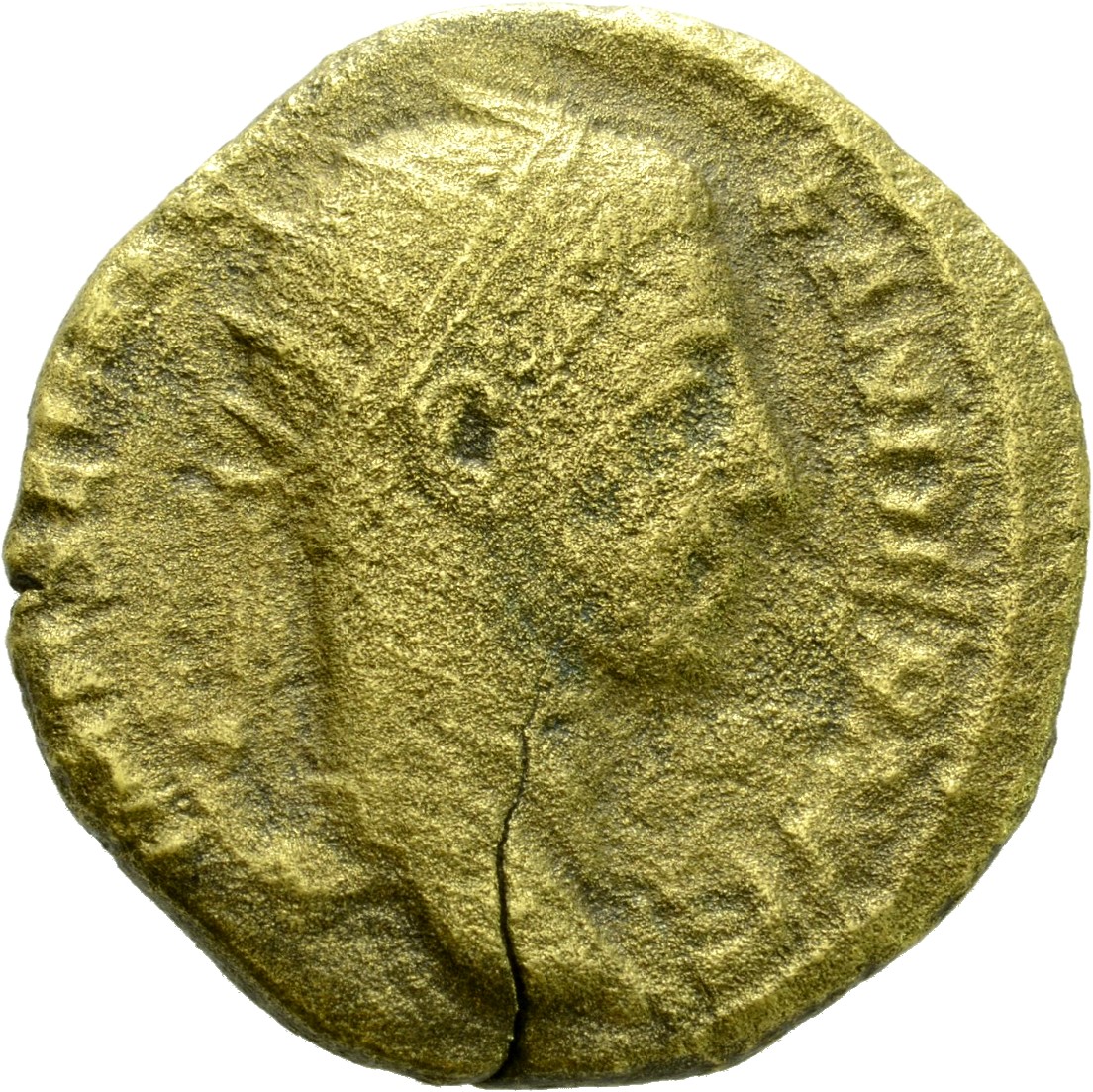 RIC IV Severus Alexander 601 Severus Alexander obverse, Head of Severus Alexander, radiate, with aegis?, right