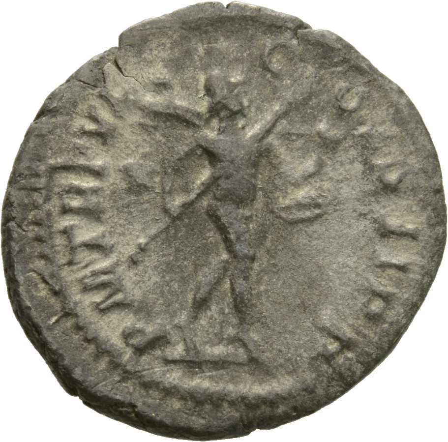 RIC IV Severus Alexander 61 Severus Alexander reverse, Mars, helmeted, naked except for flowing cloak, walking right, carr...