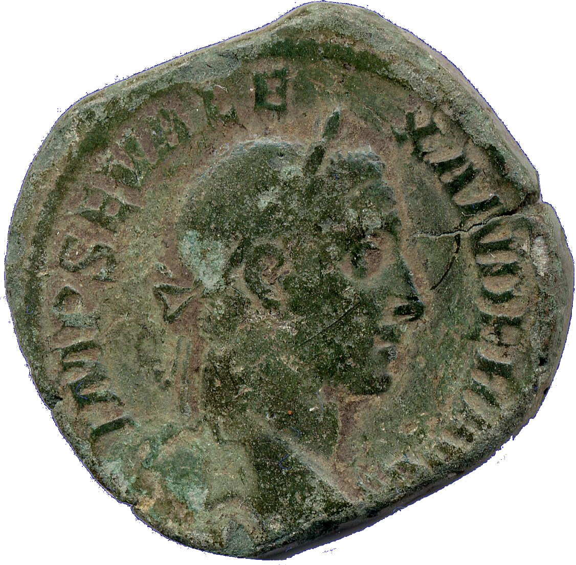 RIC IV Severus Alexander 618 Severus Alexander obverse, Bust of Severus Alexander, laureate, draped over left shoulder, right