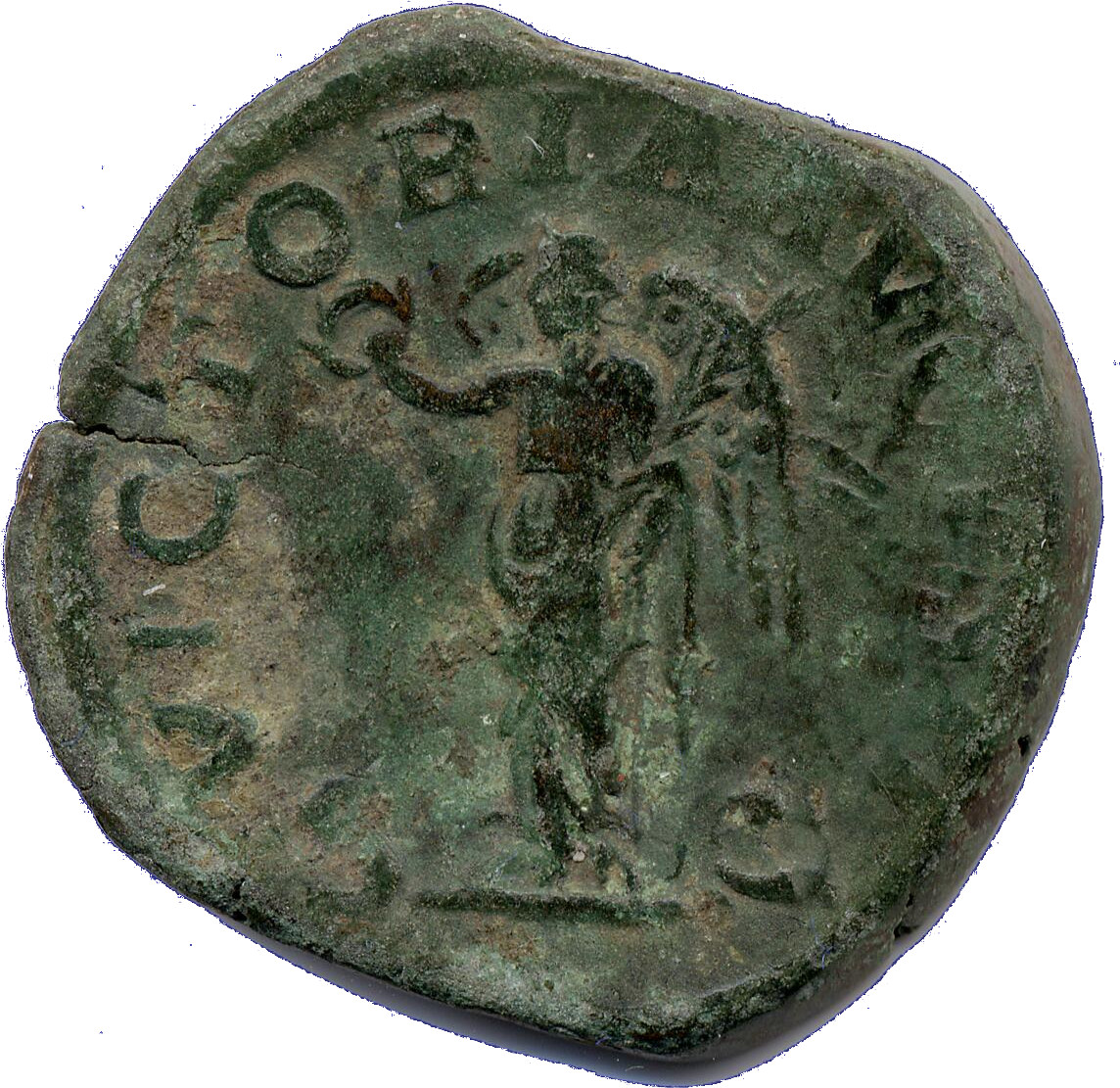 RIC IV Severus Alexander 618 Severus Alexander reverse, Victory, winged, draped, standing left, holding wreath in right ha...