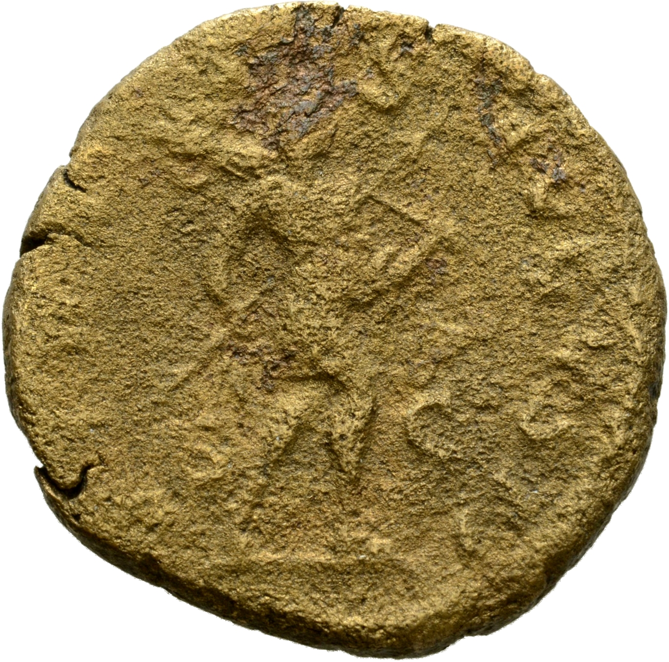 RIC IV Severus Alexander 625c Severus Alexander reverse, Severus Alexander (dressed as Romulus?), in military attire, walk...