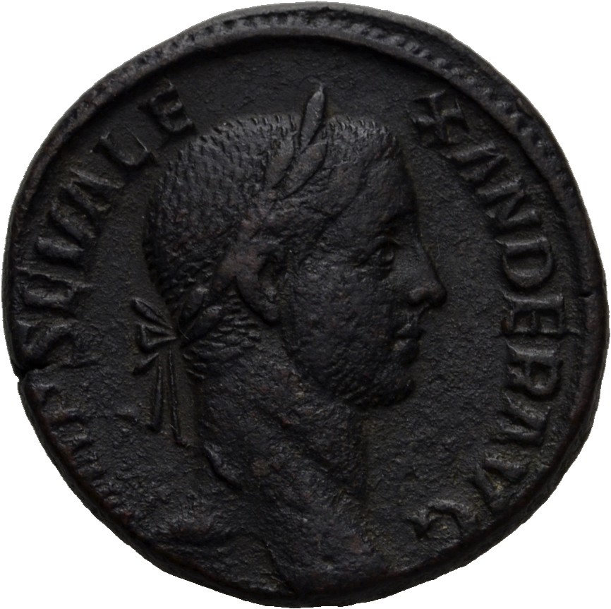 RIC IV Severus Alexander 626a Severus Alexander obverse, Head of Severus Alexander, laureate, right