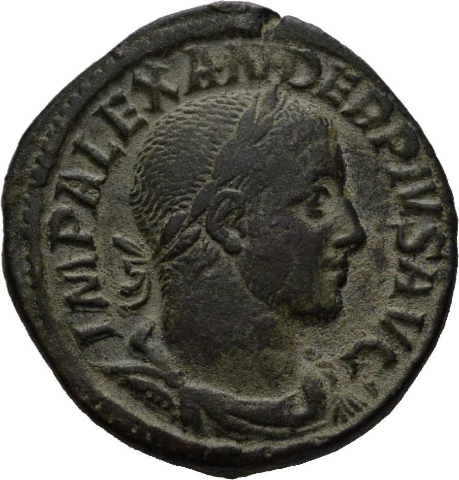 RIC IV Severus Alexander 635c Severus Alexander obverse, Bust of Severus Alexander, laureate, draped, right